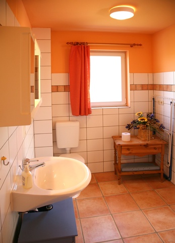 Badezimmer mit Dusche und WC