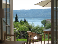 Villa Romantica am See Natursteinterrasse mit sensationellem Seeblick