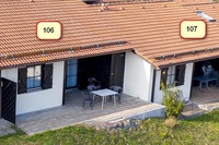Feriendorf Lechbruck Ferienhaus Nr. 106 mit 64 qm Wfl. schöne Terrasse